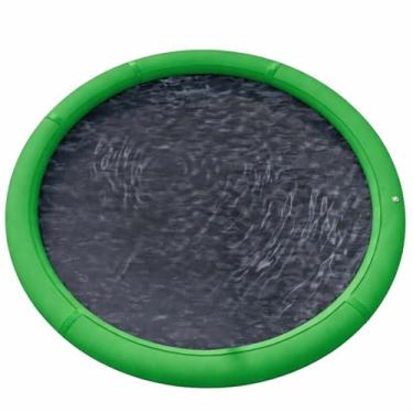 Imagem de Danrelax Anel flutuante inflável de 3,5 m, boia de piscina e lago de PVC resistente verde para adultos, lounge de água redondo extragrande