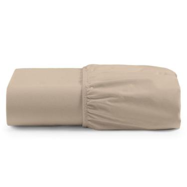 Imagem de Lençol Unique Avulso De Baixo Queen Com Elástico Micro Percal 400 Fios - Avelã