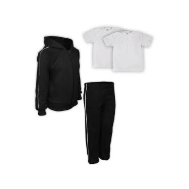 Imagem de Kit Conjunto de Frio Inverno Roupa Infantil Uniforme Escolar Moletom P