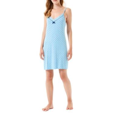 Imagem de Camisola Coração Alça - Lohe, Turquesa, G