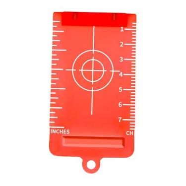 Imagem de IEUDNS Placa de alvo, acessório para ferramenta de nivelamento, fácil de usar, marcador de nível de teto com refletor para construção de casas, Vermelho