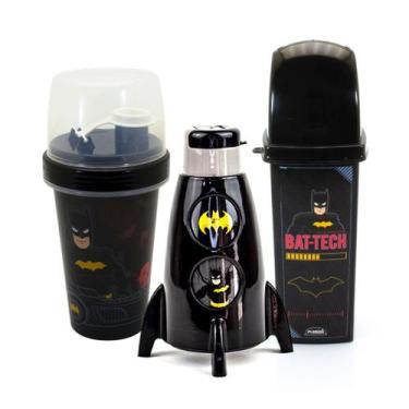 Imagem de Kit Escolar Garrafa Foguete Porta Escova de Dente Copo Mini Shakeira P