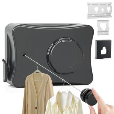 Imagem de Varal Retratil de Parede, Varal de Parede Recolhível, Varals Retrátil, Varals Retratils de Paredes Recolhível De Roupa Ajustável Até 5.1 M