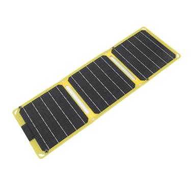 Imagem de Generic Painel Solar Dobrável Ultrafino, 30w, Monocristalino, Poderoso Carregador Solar para Smartphone, Laptop, Acampamento, Caminhadas, Amarelo Fluorescente