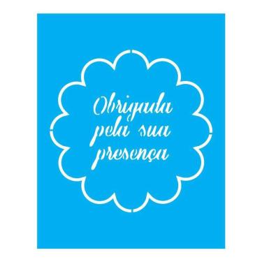 Imagem de Stencil Tamako Obrigada Pela Sua Presença 20X25 Ref B701