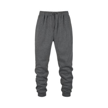 Imagem de Calças De Moletom Masculinas De Cor Sólida Para Fitness E Corrida, Fác