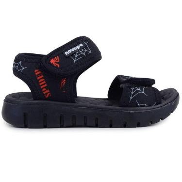 Imagem de Sandalia Infantil Menino Novope Spider Man Preta - 850015-Masculino