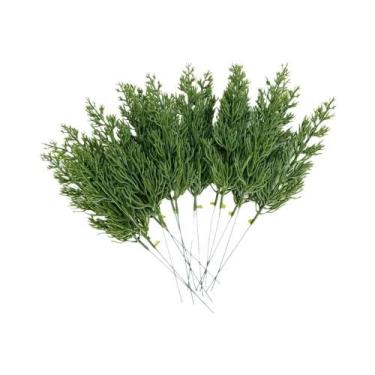 Imagem de Galhos Artificiais De Pinheiro Norfolk Com Frutas Vermelhas, 10 Peças,