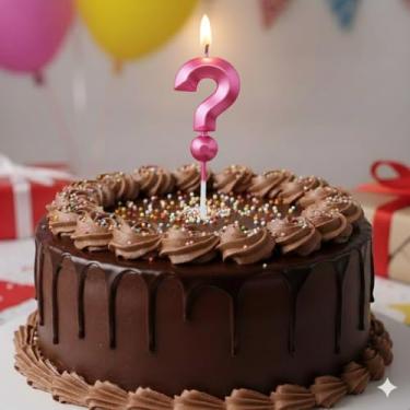 Imagem de Vela De Aniversário Design Número Com 7Cm Silver Festas Rosa (Interrogação)