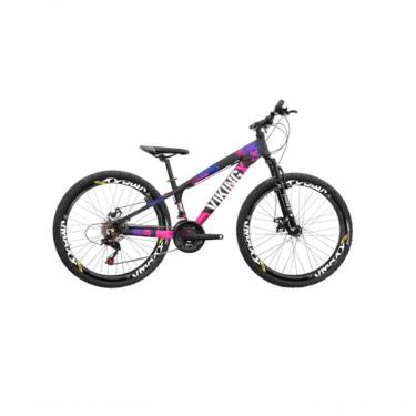 Imagem de Bicicleta Viking Aro 26 Câmbio Importado 21v Vmaxx Preto Rosa