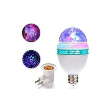 Imagem de Lampada Led Globo Colorida Rotativa Giratória
