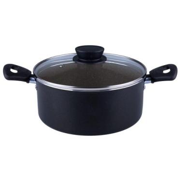 Imagem de Jogo de Panelas Antiaderente Linz Tramontina Preto 7Pçs, Unica