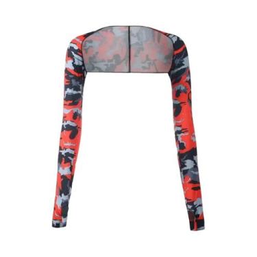 Imagem de Manga De Braço Refrescante Feminina Com Furo Para O Dedo E Proteção UV