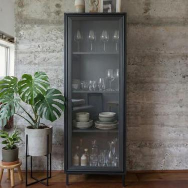 Imagem de Estante Cristaleira 1 Porta de Vidro 3 Prateleiras 46,5cm Refresh BRV 