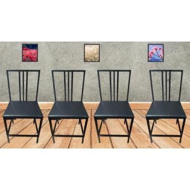 Imagem de Kit 4 Cadeiras Reforçada Para Cozinha E Sala Jantar Luxo - MODERNA
