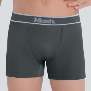 Imagem de Kit 2 cuecas boxer microfibra sem costura infantil p cinza chumbo unic