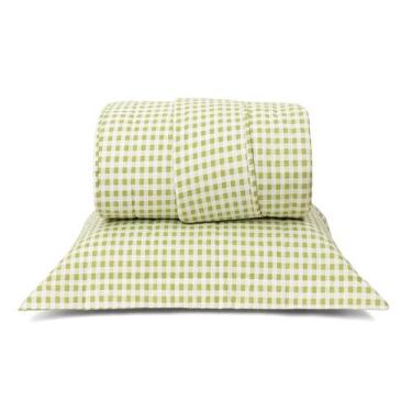 Imagem de Jogo Cobre-Leito Mini Vichy Verde Oliva Westwing, Verde