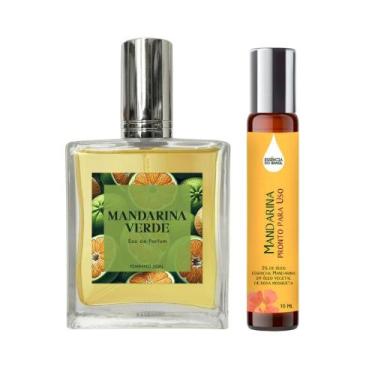 Imagem de Perfume Mandarina Verde Feminino 50Ml + Óleo Essencial 10Ml - Essência
