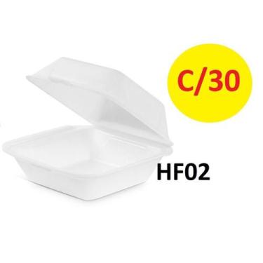 Imagem de 30 Un Hamburgueira Isopor Hf2 Para Lanches Fritas Salada - Lynx Produç