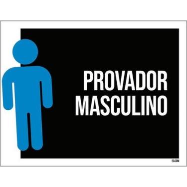 Imagem de Kit 5 Placas Provador Masculino 27X35 - Sinalizo