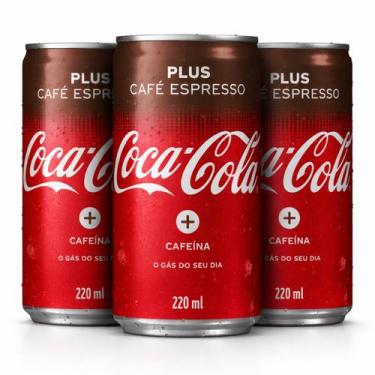 Imagem de Kit 3 Refrigerante COCA-COLA Café Espresso 220ml