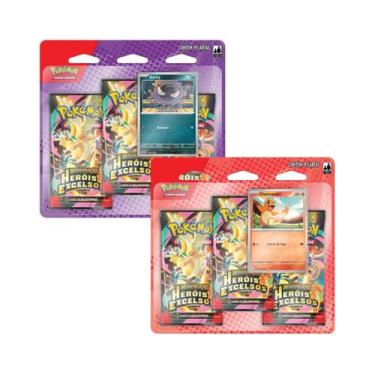 Imagem de Kit 2x Pokemon TCG Blister Triplo Heróis Excelsos 38 cartas - Copag