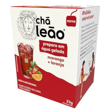 Imagem de Leão Chá Morango e Laranja - 10 Sachês - Preparo em Água Gelada