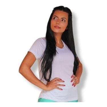 Imagem de Kit De 4 Camisetas Feminina Dry Fit Volta As Aulas Branca - Força Do S