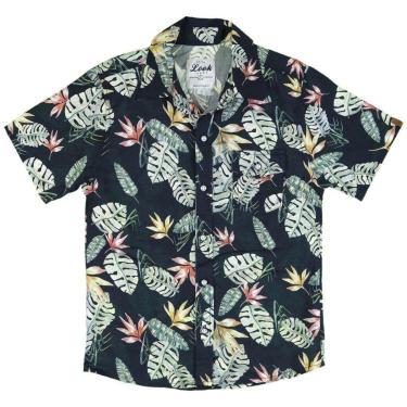 Imagem de Camisa Juvenil Look Jeans Floral Marinho - 10 - MARINHO-Masculino