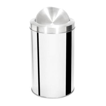 Imagem de Lixeira Inox Com Tampa Basculante 35 Litros Aço