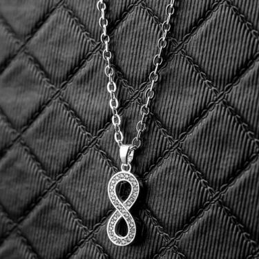 Imagem de Colar Infinito Cravejado Banhado a Prata - DRoss