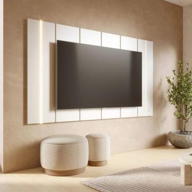 Imagem de Painel para Tv 75 Polegadas com Led 240cm Maggiore Off White Matte