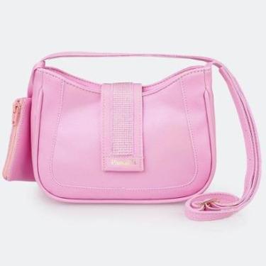 Imagem de Bolsa Infantil e Mini Bag Pampili Strass Perolada Rosa 1092-Feminino