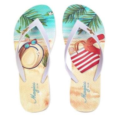 Imagem de Chinelo Feminino Praia Adulto Slim Azul Magicc CH-232-Feminino