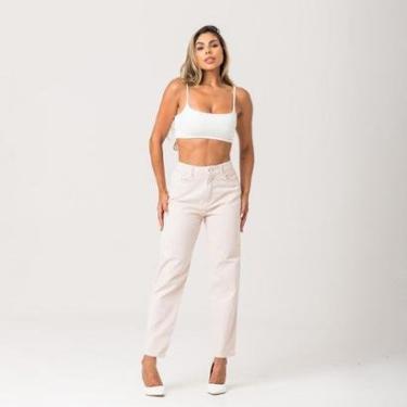 Imagem de Calça Mom Feminina Sarja Zune-Feminino