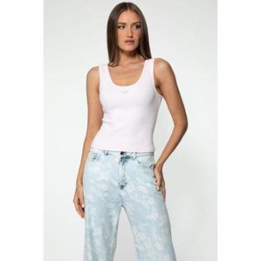 Imagem de Regata Triângulo Guess Strass Rosa Claro-Feminino