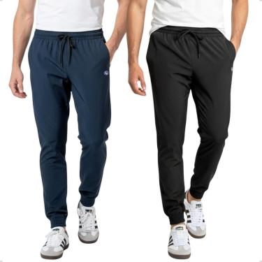 Imagem de Kit 2 Calças Jogger Masculina DZ Esportiva Tactel com Elastano  Casual-Masculino