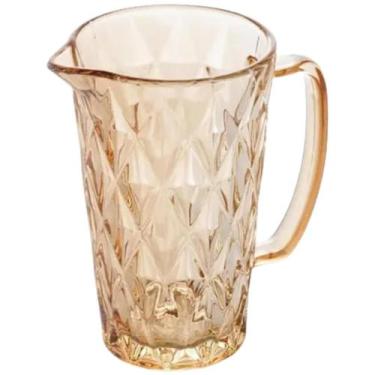 Imagem de Jarra Vidro Diamond Ambar Metalizada 1 LT Água Suco Bebidas Mesa Janta