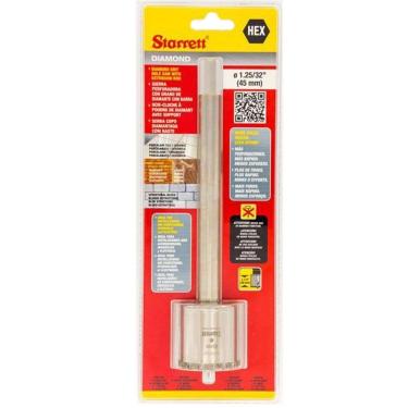 Imagem de Serra Copo Diamantada 45Mm Com Haste 150Mm De045M Starrett