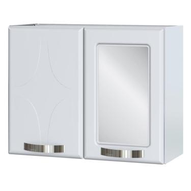 Imagem de Armário para Banheiro em Aço Telasul Rubi Com Espelho 2 Portas