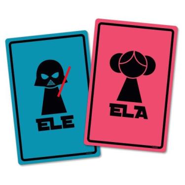 Imagem de Placa de Banheiro Divertida Ele e Ela Star Wars - Geek Marketplace