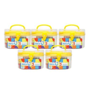 Imagem de COMP Kit 5x Maletas de Massa de Modelar Joy Maleta - 8 Cores + 15 Mold