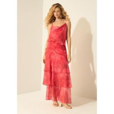 Imagem de Saia Longa Estampada Com Babados E Cintura Alta-Feminino