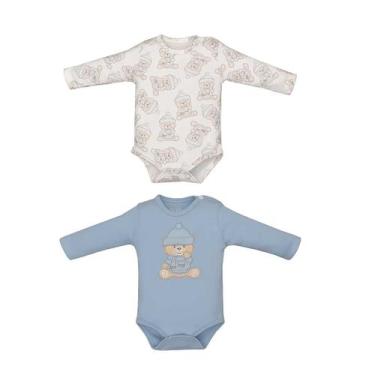 Imagem de Kit Body Suedine Bebê Menino Manga Longa Rafael Upi Uli -, M