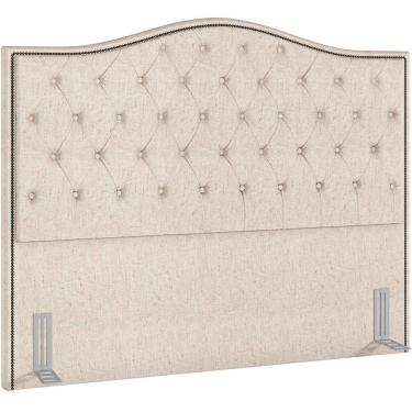 Imagem de Cabeceira Cama Box Casal Queen 160cm P05 Grécia Bege Claro