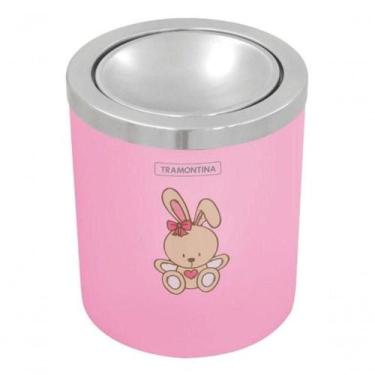 Imagem de Recipiente Multiuso Com Tampa Basculante Rosa 5 Litros - TRAMONTINA