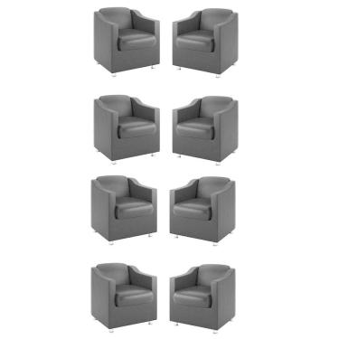 Imagem de Kit 8 Poltronas Tilla Para Salão Recepção ? Preta