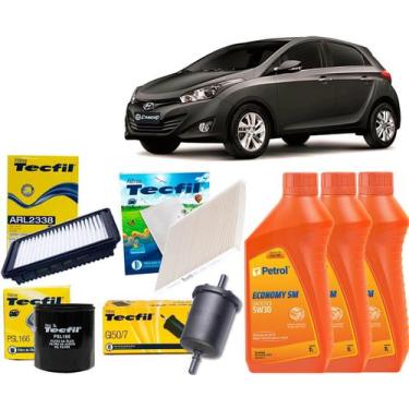 Imagem de Kit Troca De Óleo 5w30 e Filtros Hyundai Hb20 e Hb20s 1.0 12v 2015 201