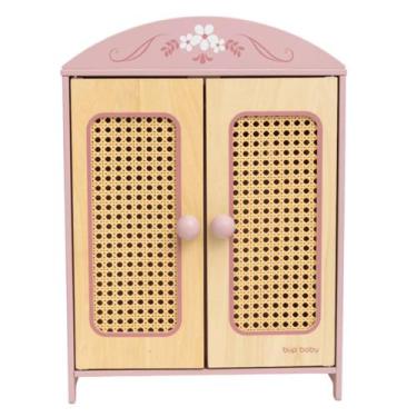 Imagem de Brinquedo De Madeira Guarda-Roupa De Boneca Com Palha - Bup Baby