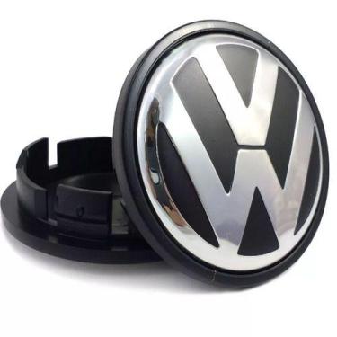 Imagem de Calota Miolo Centro Roda Volkswagen 65mm Jetta Amarok - GFM, PRETO